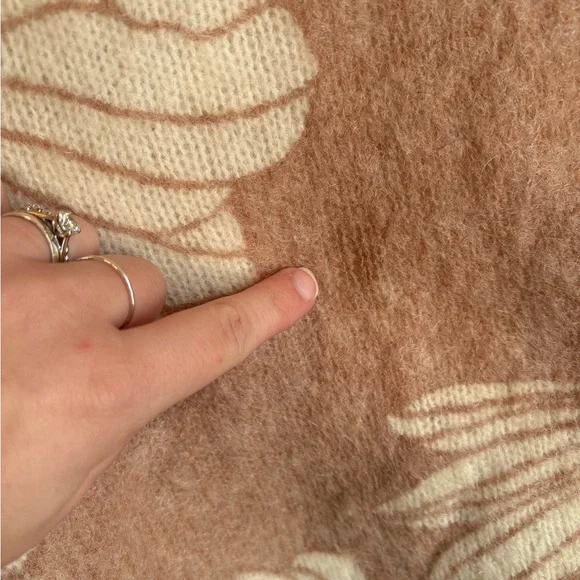 Sezane Julietta Jumper Tan/Ecru Sweater XS - Picture 9 of 10